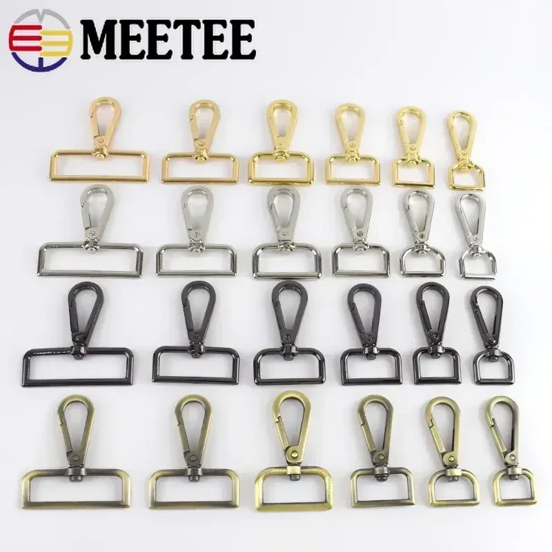 5/10pcs Meetee 16-50mm Metal Buckles For Bag Strap Hanger Luggage Dog Collar Swivel Clasps Trigger Clips Snap Hook DIY Craft