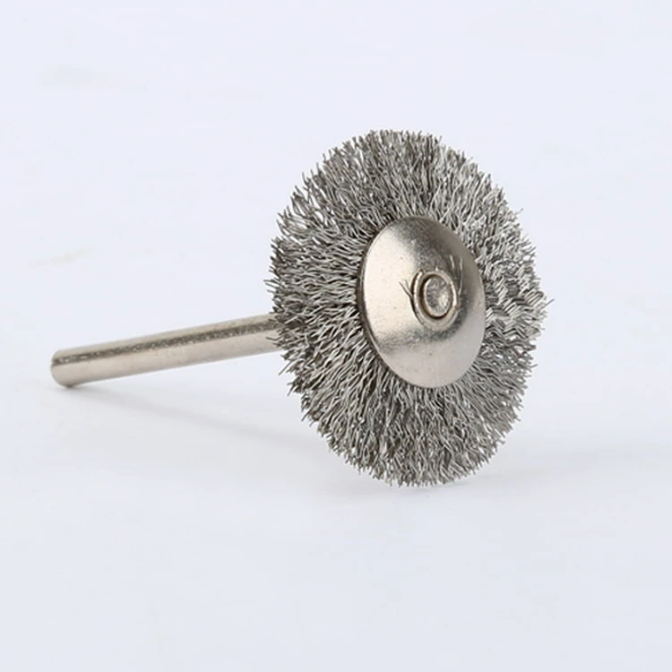 5pcs/set 25mm Diameter Polishing Wire Brushes Stainless Steel Dremel Accessories Drill Rotary Grinding Tools Remove Metal Craft