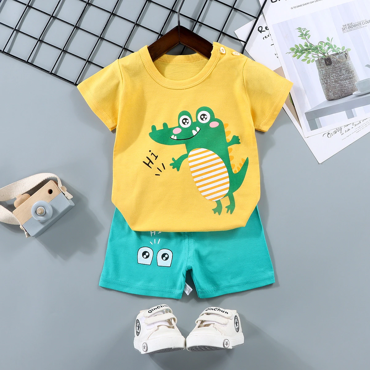 2021 Baby Boys Girls Clothing Sets Infant Clothes Suits  Long-sleeved T Shirt + Pants Kids Children Costume