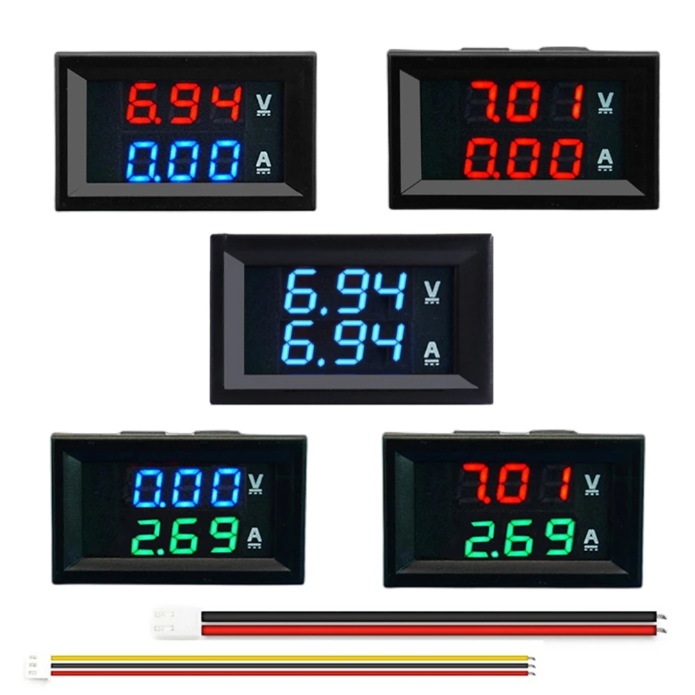 0-100V 10A 50A 100A LED Digital Voltmeter Ammeter Car Motocycle Voltage Current Meter Volt Detector Tester Monitor Panel