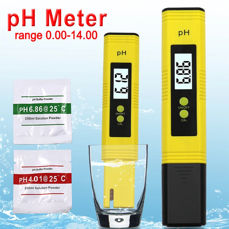 PH Meter Aquarium Pocket Pen Digital 0.01 PH Measuring Water Quality Purity Automatic Calibration for Laboratory Aquarium Pool