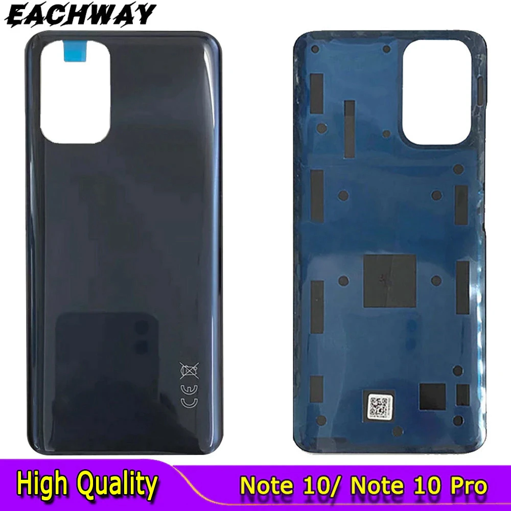 Housing For Xiaomi Redmi Note 10 / Note10 Pro Glass Battery Cover Repair Replace Back Door Rear Case + Logo Adhesive