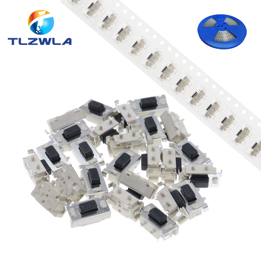 100PCS Micro Tact Switch Touch 3*6*3.5 3x6x3.5 SMD For MP3 MP4 Tablet PC Button Bluetooth Headset Remote Control