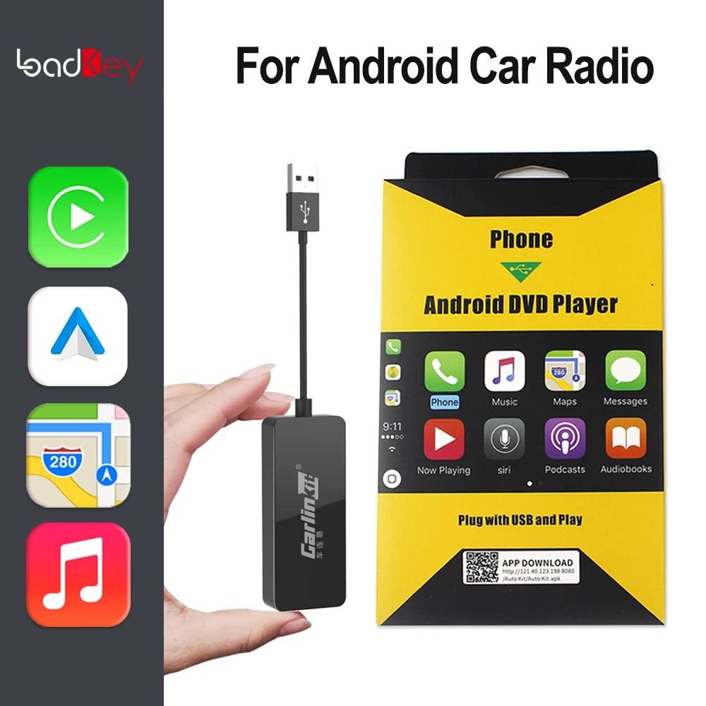 Carlinkit Wired & Wireless Carplay Android Auto Dongle Tablet Android Radio Screen Smartlink Mirrorlink iOS 14 Music Siri Video