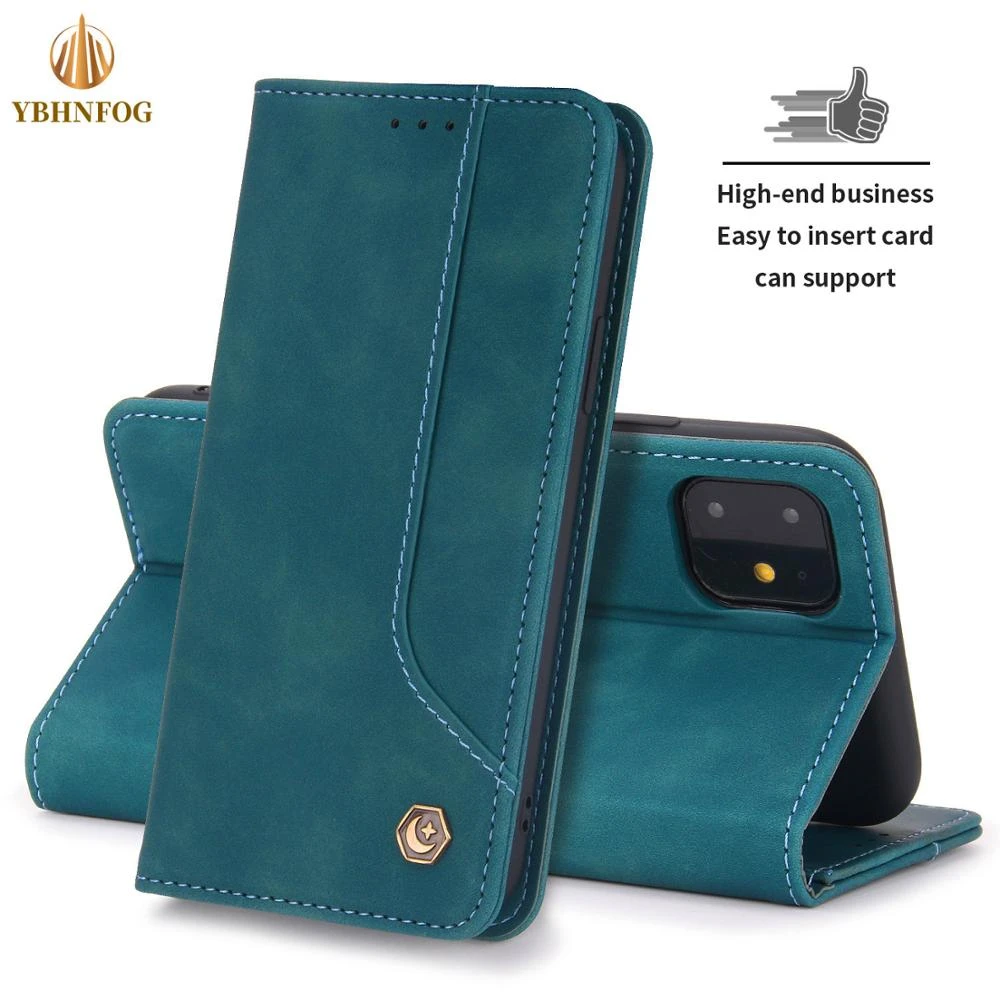 Retro Magnetic Leather Flip Case For iPhone 13 12 Mini 11 Pro X XS Max XR 8 + 7 6 6S Plus SE 2020 Wallet Card Slots Stand Cover