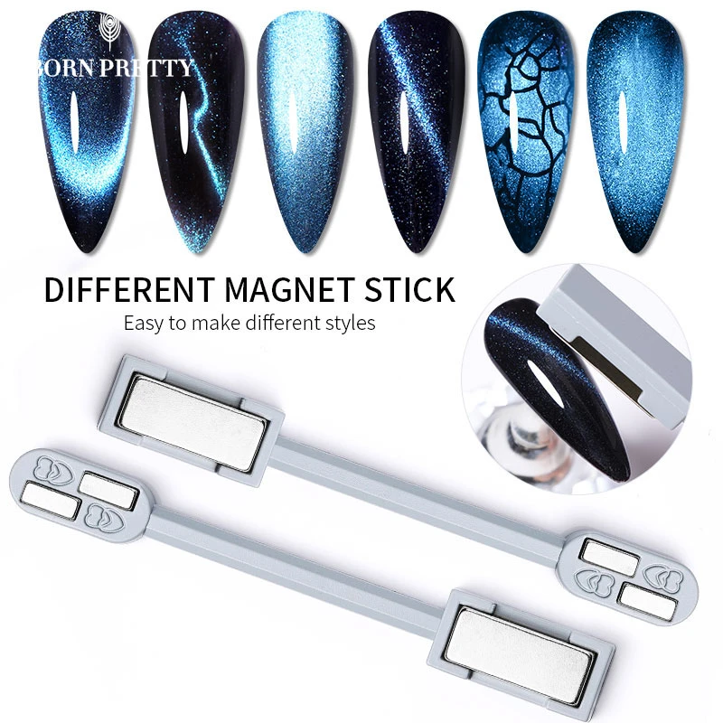 BORN PRETTY 1 Pc Strong cat magnetic Magnetic Stick Black Handle 3D Effect Plate for UV Gel  Nail Art Board