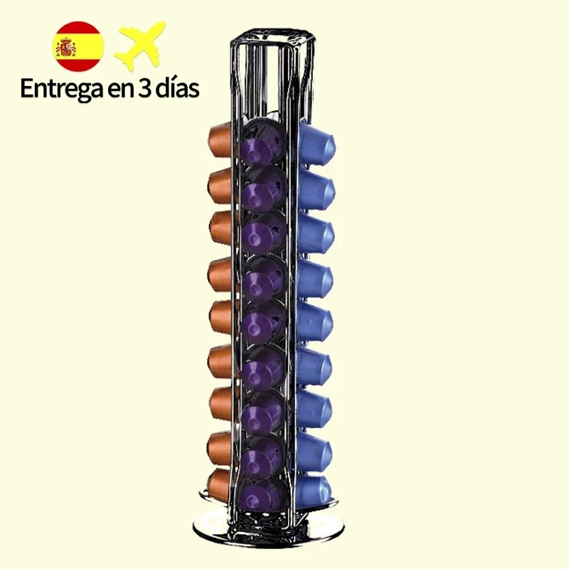 Practical Coffee Capsules Dispensing Tower Stand Fits For 40 Nespresso Capsules Storage Pod Holder soporte capsulas nespresso