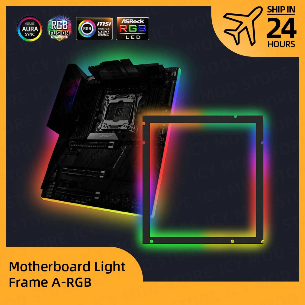 A-RGB Motherboard Lighting Pad 5V3Pin PC Case Frame ATX MATX ITX MOBO Decoration AURA SYNC Custom MOD Acrylic Panel