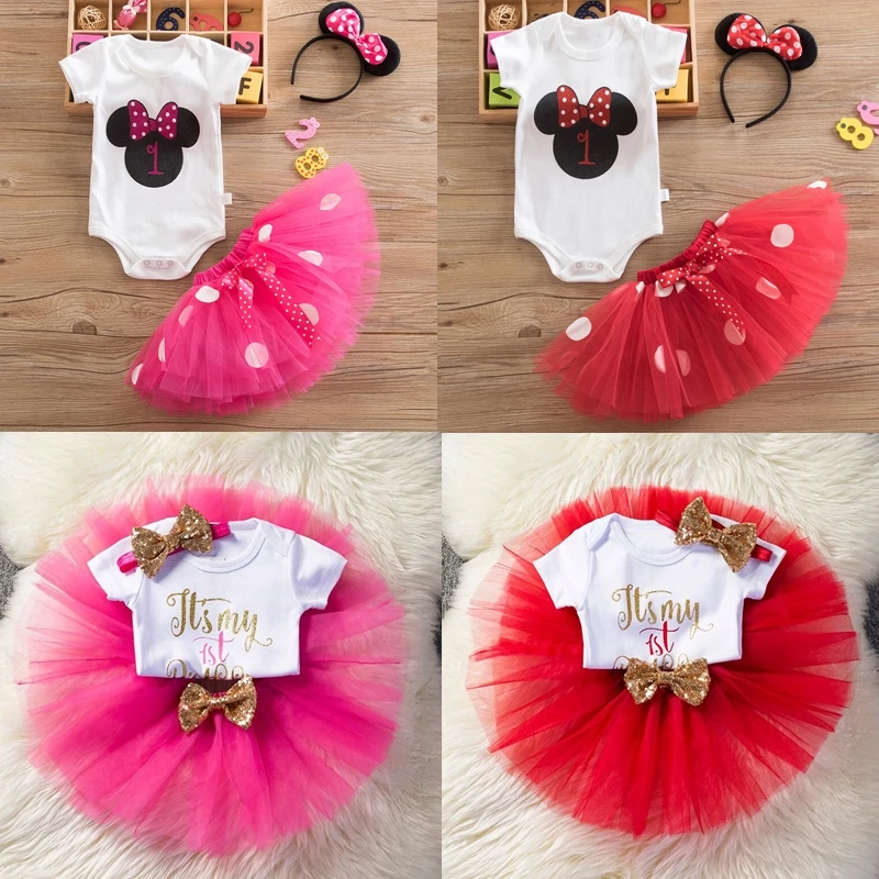 1 Year Girl Baby Birthday Dress Summer Costume Kids Baby Clothes Infant Christening Dresses For Toddler Girls Outfits