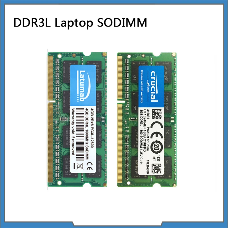 DDR3L RAM 4GB 8GB 1866MHz 1600MHz 1333MHz 1066MHZ SODIMM RAM Notebook Memory 204 Pins 1.35V Memoria DDR3 RAM Memory Module