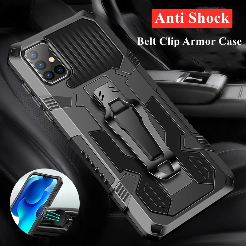 Shockproof Case For Samsung Galaxy A32 A52 A51 A12 A71 A31 A72 A50 A22 A70 A30S M21 M32 M51 M22 M31S M12 Magnet Armor Case Cover