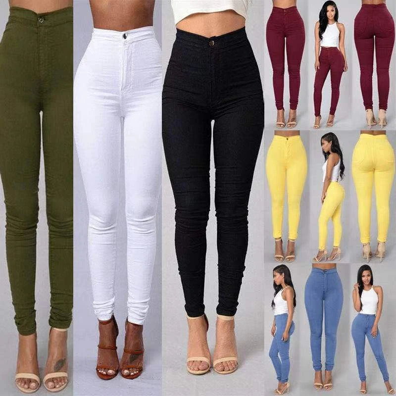 S-4XL Boyfriend Jeans Oversize Pants For Women Skinny Slim Fit 2021 Autumn Mom High Waist Stretch Straight Black Jeans Vintage