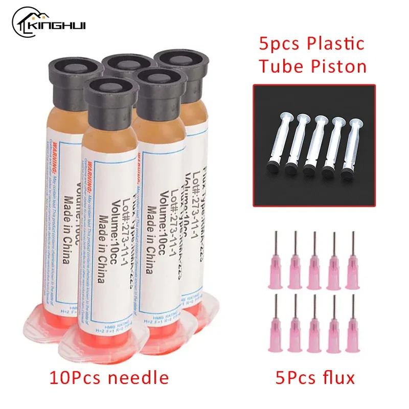 5pcs 10cc Solder PCB SMD Soldering Paste Flux Grease RMA223 RMA-223 For Chips Computer Phone LED BGA SMD PGA PCB DIY Repair Tool