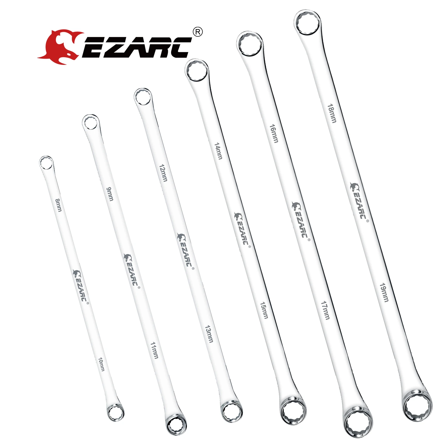 EZARC Ring Double Head Wrench CRV Metric 8-10 9-11 12-13 14-15 16-17 18-19mm Extra Long Combination Aviation Spanner