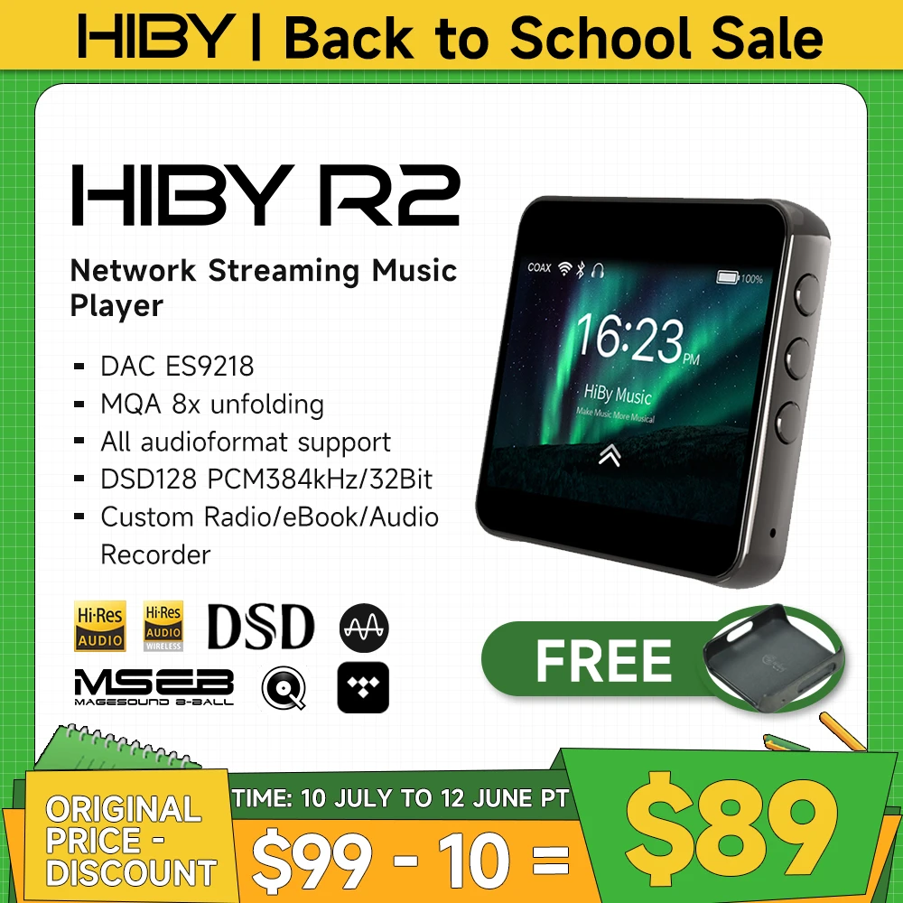 HiBy R2 Network Streaming Music Player HiRes Lossless Digital Audio Tidal MQA 5Gwifi LDAC DSD web radio Bluetooth 5.0
