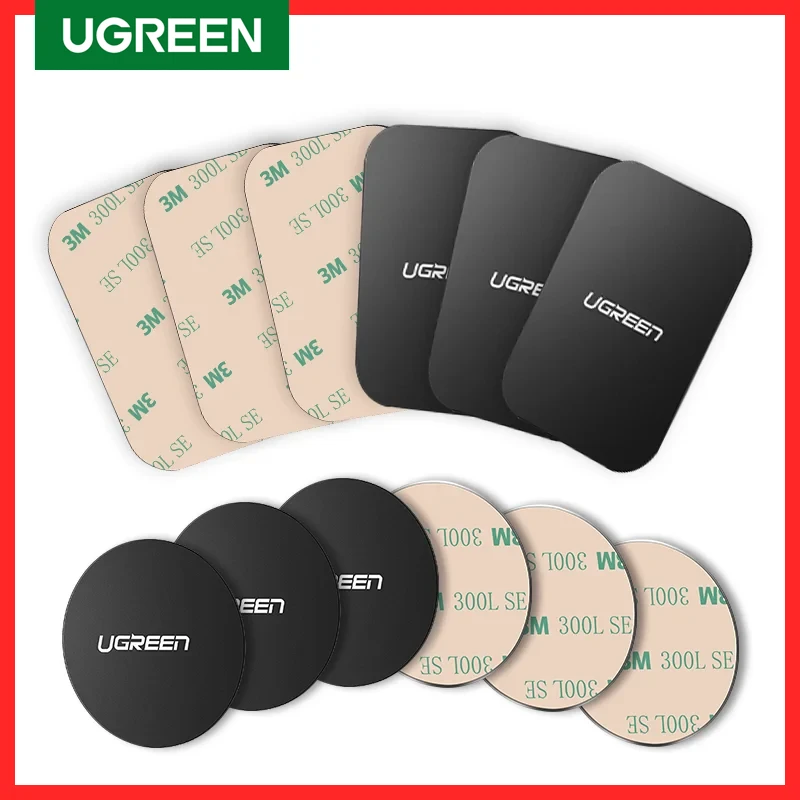 Ugreen Car Phone Holder Metal Plate Disk For Magnetic Car Phone Holder iRon Sheet For Magnet Mobile Phone Holder Car Stand Mount