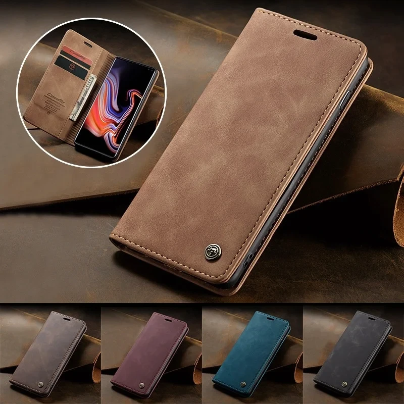 Retro Flip Leather Case for Samsung Galaxy S21 Ultra S20 FE S10 S9 S8 Plus S7 Edge A21S A51 A71 A20 A30 A40 A50 A70 Wallet Cover