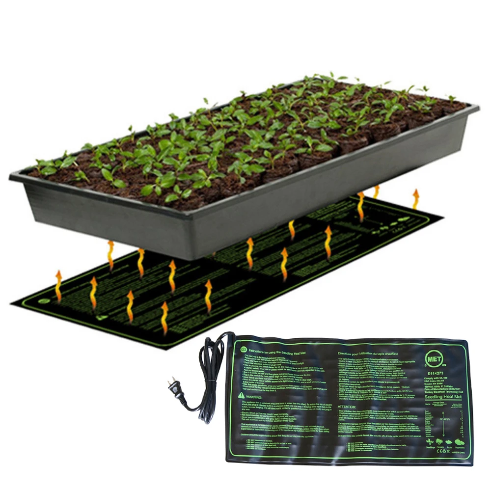 1 Pc Seedling Heat Mat Plant Seed Germination Growth Heat Mat 50x25cm 110V/220V 18W Garden Greenhouse Supplies US UK EU Plug