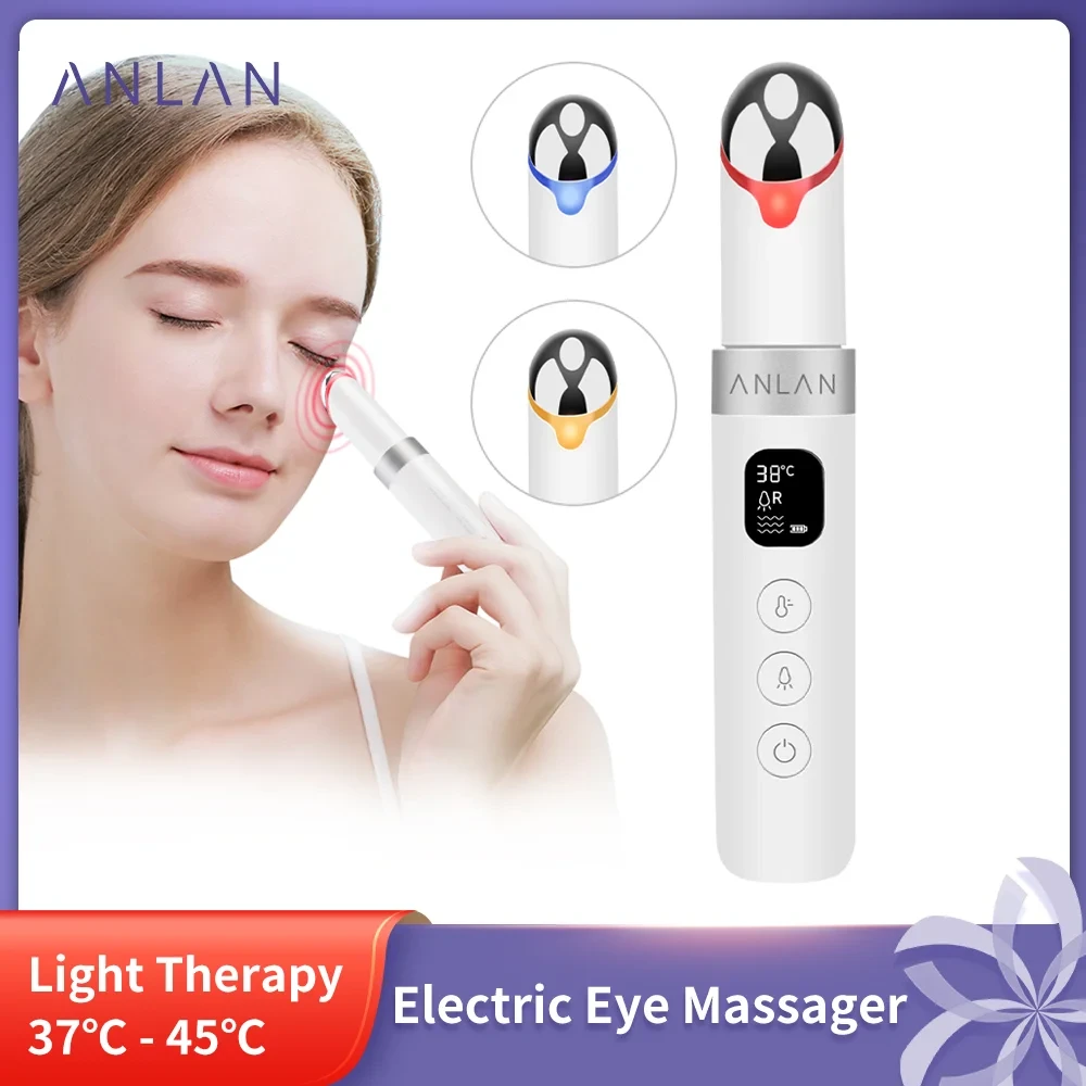 ANLAN Electric Eye Massager Vibration Anti Age Eye Wrinkle Massager Dark Circle Removal Portable Eyes Care Thermotherapy Massage