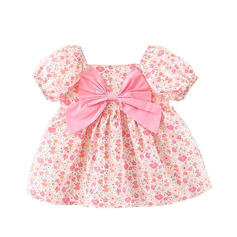 2Piece Spring Fall Cartoon Cute Long Sleeve Cotton Kids Toddler Dresses+Bag Baby Girls Clothing Set Newborn Princess Dress 1983