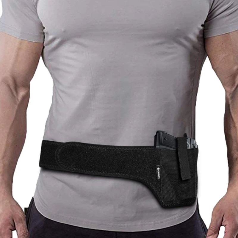 Tactical Gun Holster Universal Right Handgun Pistol Waist Belt Pouch Agent Concealed Shoulder Holster Glock Hunting Accessory