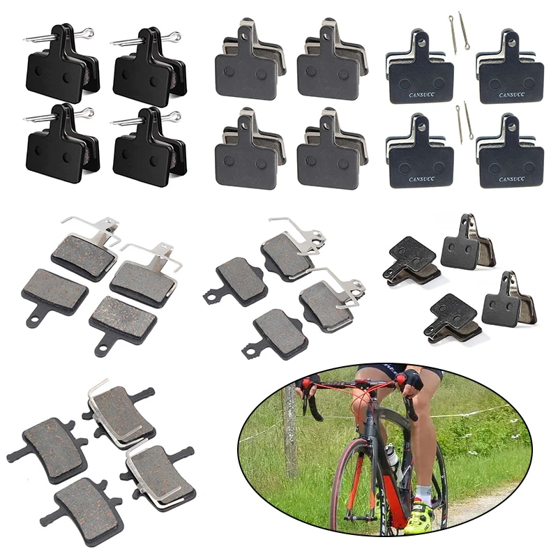 4pcs Disc Brake Pads Hydraulic Bicycle Easily Installation 4 Pairs Semi-Metallic Personal Bicycle Parts for BR-M375 M445 M446