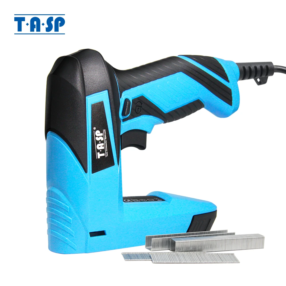 TASP 230V Electric Stapler Furniture Construction Nail Gun Tacker 14mm Staples & Nails Power Tools for Home Upholstery DIY