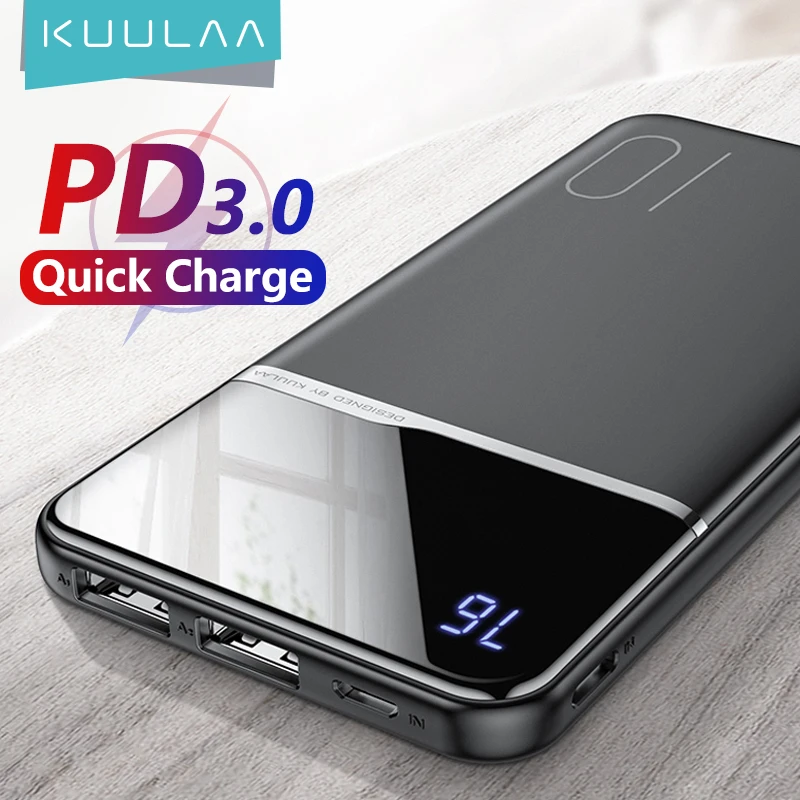 KUULAA power bank 10000mah portable charging poverbank For Xiaomi Redmi 8 7 iphone 11 X XR powerbank 10000 mah external battery