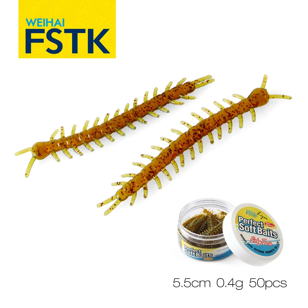 Artificial fishing soft worm baits Lifelike Tentacle Worms fishy smell earthwroms 55mm 0.4g seaworm soft lures.