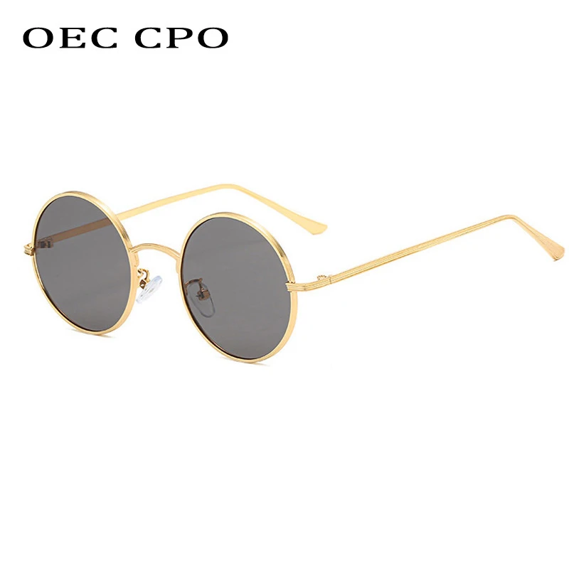 OEC CPO Classic Men Round Sunglasses Women Metal Frame UV400 Sun Glasses Men's Female Fashion Eyewear O90