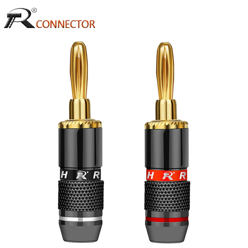 2Pcs/1Pair Non-Magneti Banana Plugs Audio Speaker plug Binding Post Terminal Banana Connectors High Quality