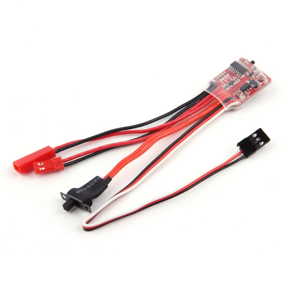 Mini 20A ESC Motor Speed RC ESC 2KHz Forward Reverse Brush Brake RC 2S for Controller Boat Car Prototank Top Regulator