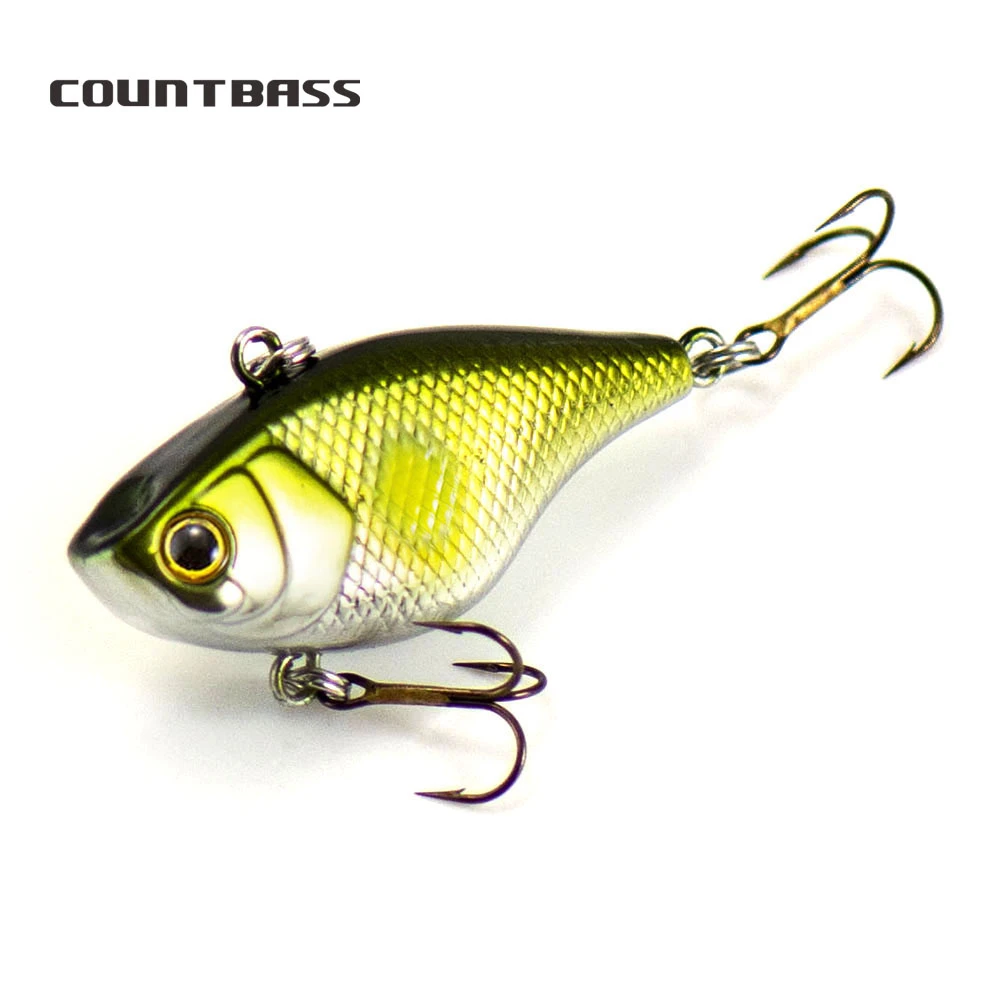 1pc Countbass Vibration 40mm Hardbait with VMC Hooks Fishing Lures for Freshwater Sinking Type
