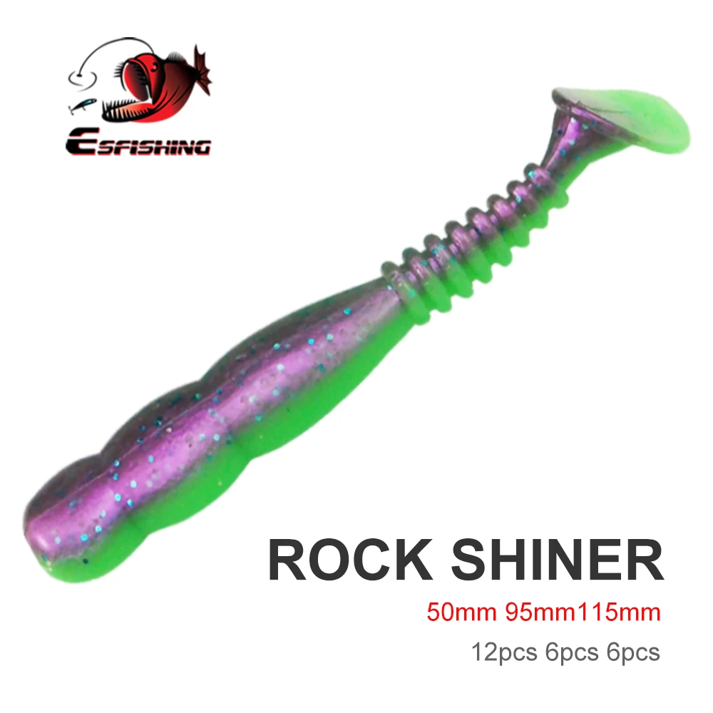 ESFISHING Hot Lure Rock Viber Shad 50mm 95mm 0.5g 8g Rock Shiner Fishing Lures Sea Bait Soft Lure Trout Bream Bait Pesca