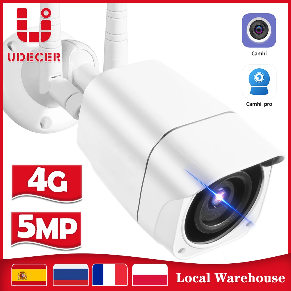 4G SIM Card IP Camera 1080P 5MP HD Wireless WIFI Outdoor Security Bullet Camera CCTV Metal P2P Onvif Two Way Audio Camhi