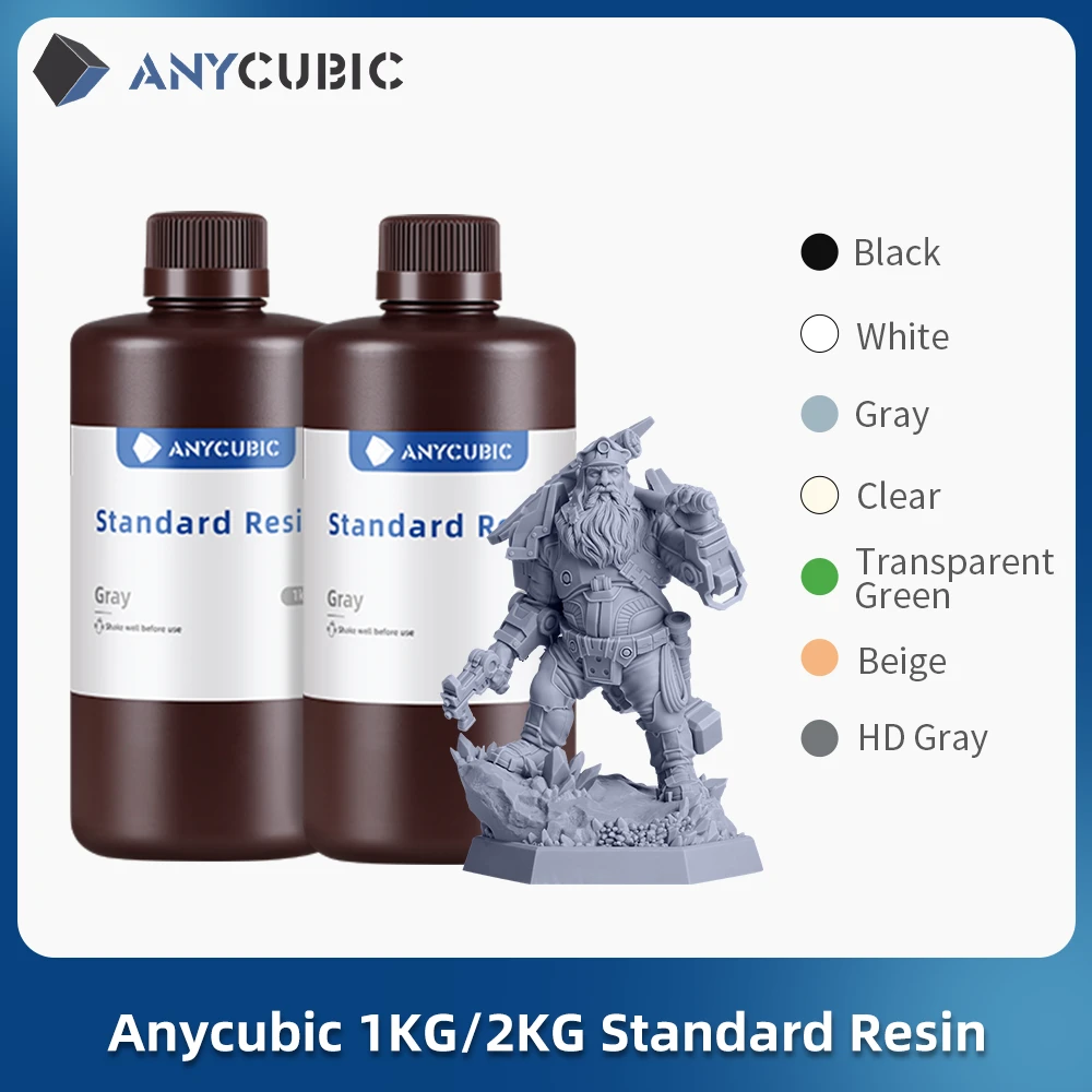 2 pieces/lot ANYCUBIC 3D Printer resina 405nm UV Resin For Photon S,Photon Mono X UV Sensitive Resin 3D Printing Materials