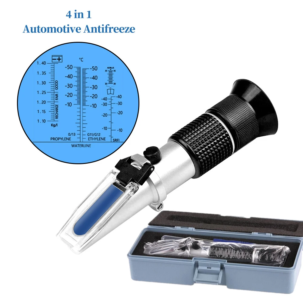 4 in 1 Car Automotive Antifreez Battery fluid Refractometer Urea Adblue Glass Freezing point Water Tester With box 50% off