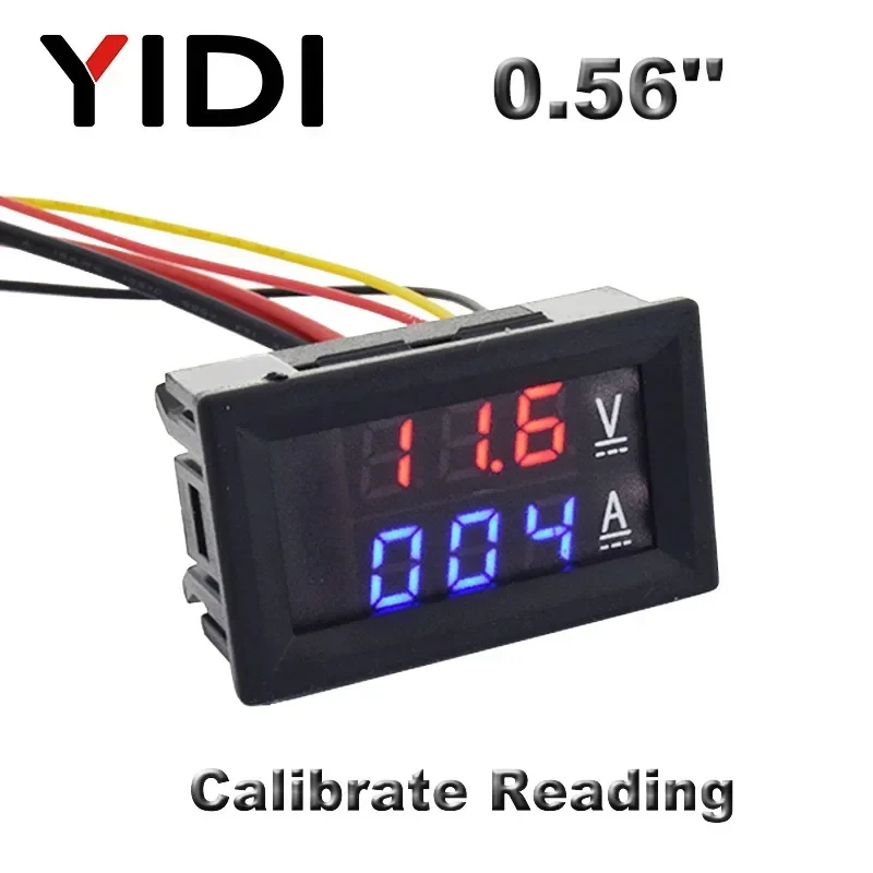 0.56'' Digital Voltmeter Ammeter DC 0-100V AC60-500V 1A 10A 50A 100A Red Blue LED display Voltage Current Meters Tester Detector