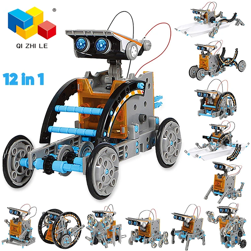 Solar Robot Kits High-Tech Science Toys for Boys and Girls Intellectual 12 In 1 Development Diye Ducational Kits for Kids