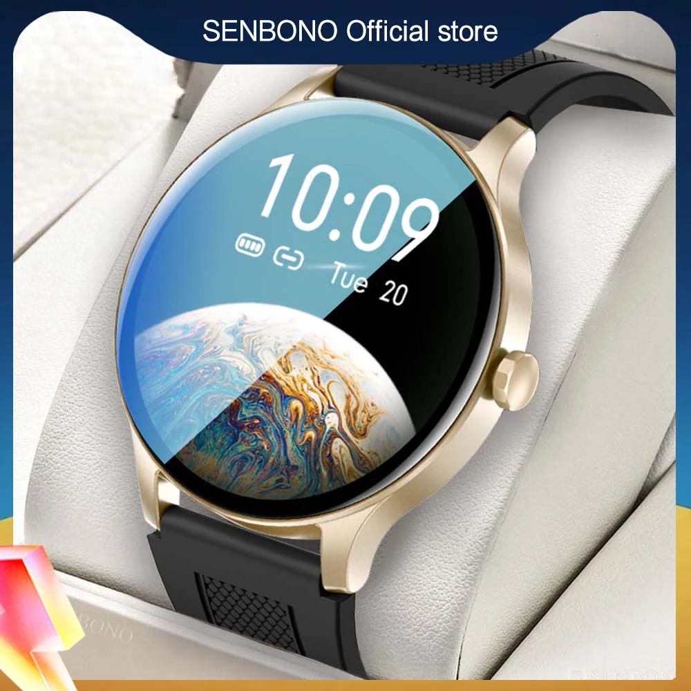 SENBONO 2021 Smart Watch Women Sports BT Thermometer Fitnees Tracker Clock Y2 Waterproof Men Smartwatch for IOS Andriord