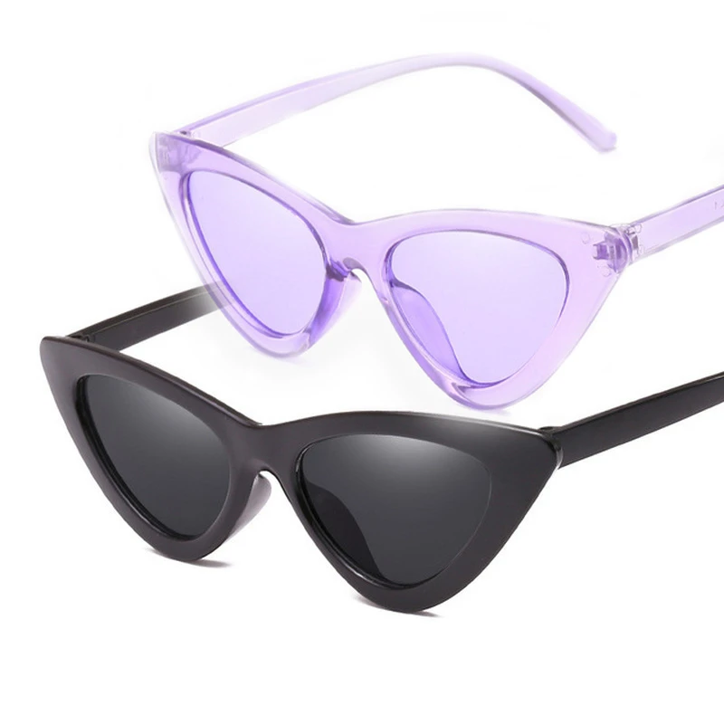 1pc Vintage Cateye Goggles Sunglasses Women Sexy Retro Small Cat Eye Sun Glasses Brand Designer Colorful Eyewear For Female