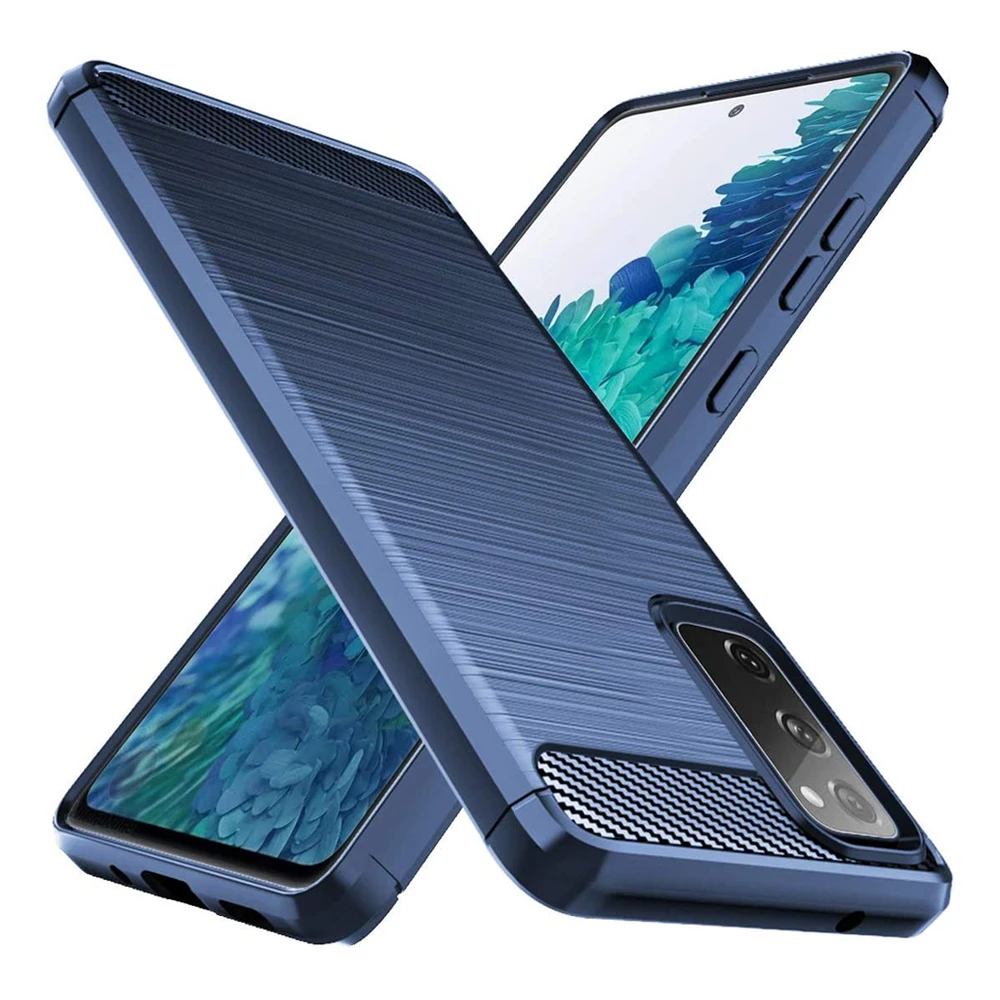 For Samsung Galaxy S20 FE 5G S10 S9 S10 Plus S20 Ultra S20 Fan Edition Carbon Fiber Shockproof TPU Phone Case Cover