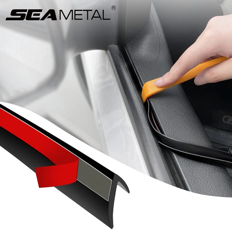 Car Window Seal Strip Car Window Lift Sealing Strips Auto Rubber Side Window Filler V Shape Weatherstrip Noise Insulation Goods