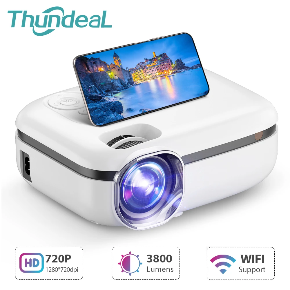 ThundeaL New Tech 5G WiFi Mini Projector TD92 Native 720P Smart Phone Projector 1080P Video 3D Home Theater Portable Proyector