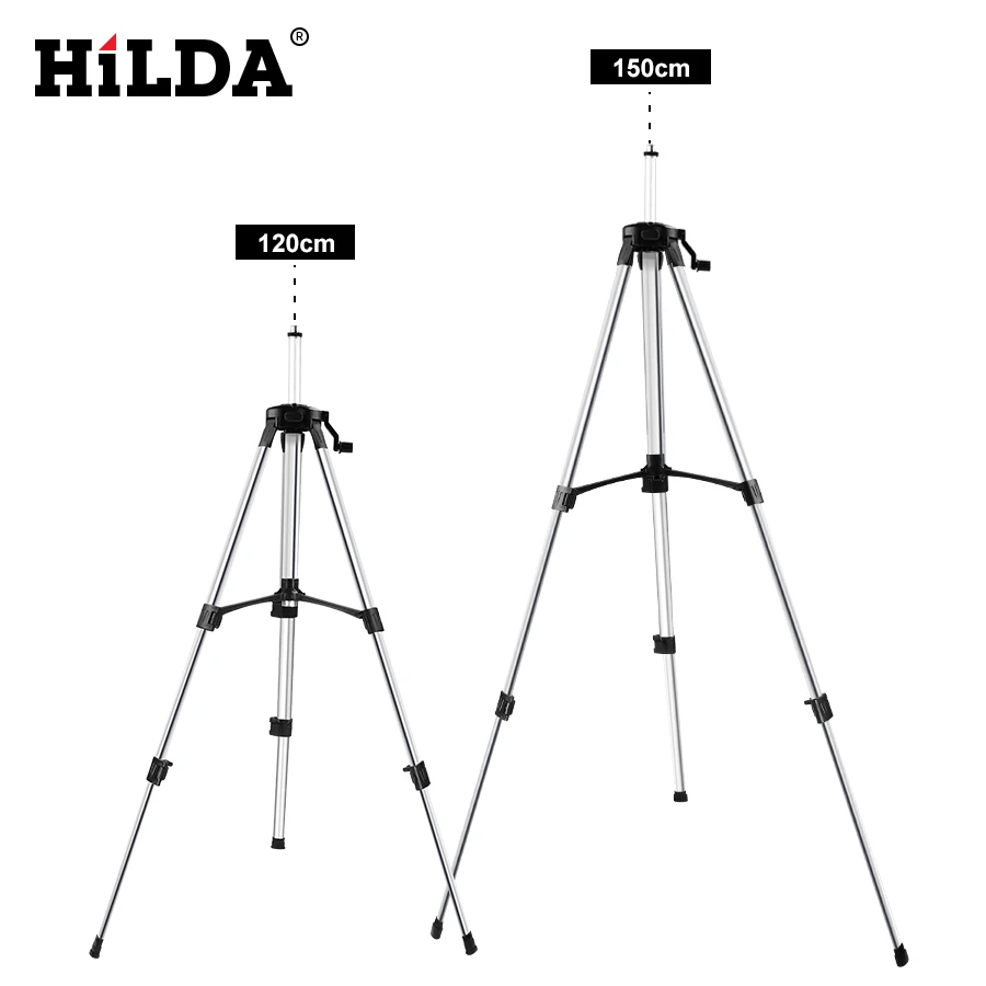 HILDA Laser Level Tripod Adjustable Height Thicken Aluminum Tripod Stand For Self leveling 1.2/1.5m