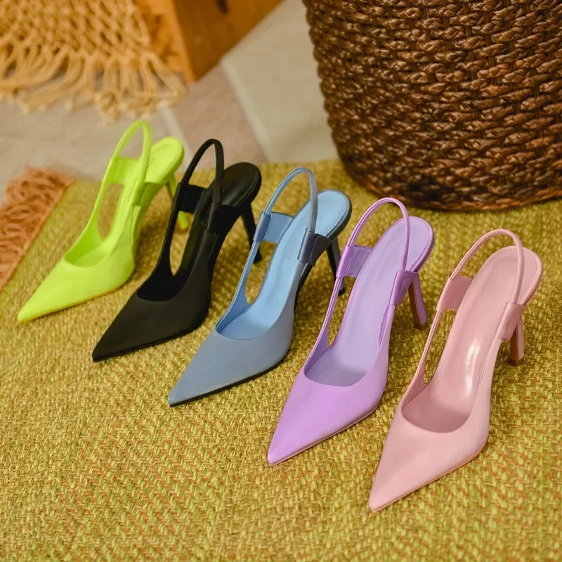Slingback Shoes Clear Heels For Women Dress Shoes Womens Fetish High Heels Sexy Fashion Summer Shoes Woman Designer Heels 2021