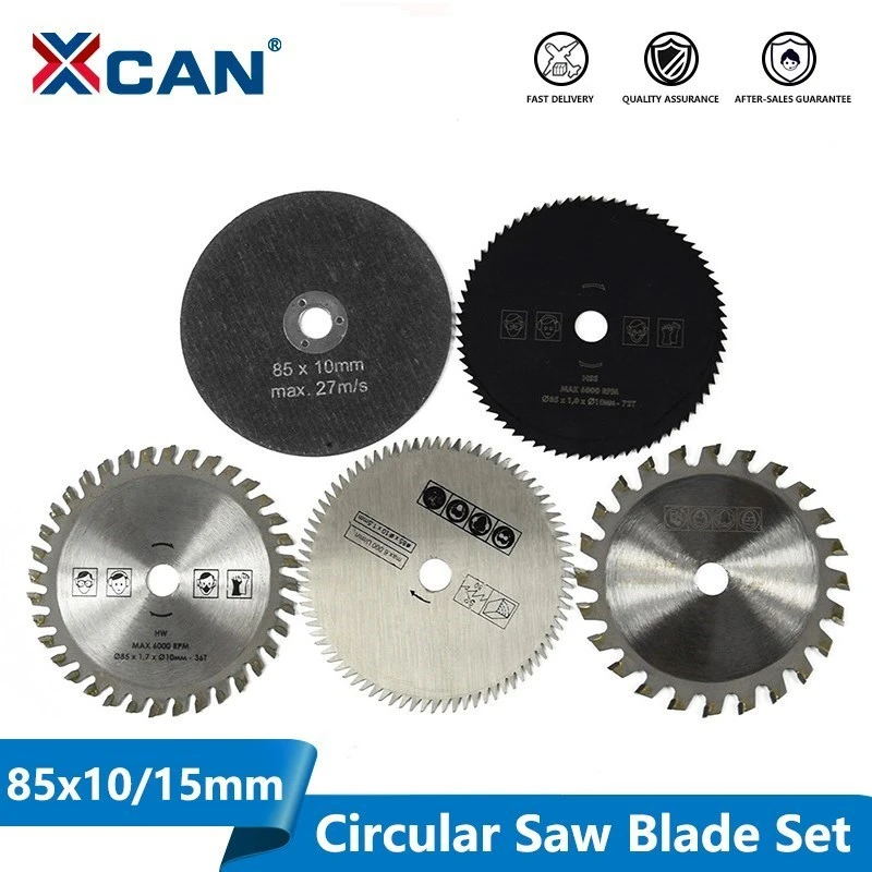 5pcs 85mm Cutting Tool Wood Saw Blades for Multi-function Power Tool Circular Saw Blade Bore 10mm Wood Cutting Disc