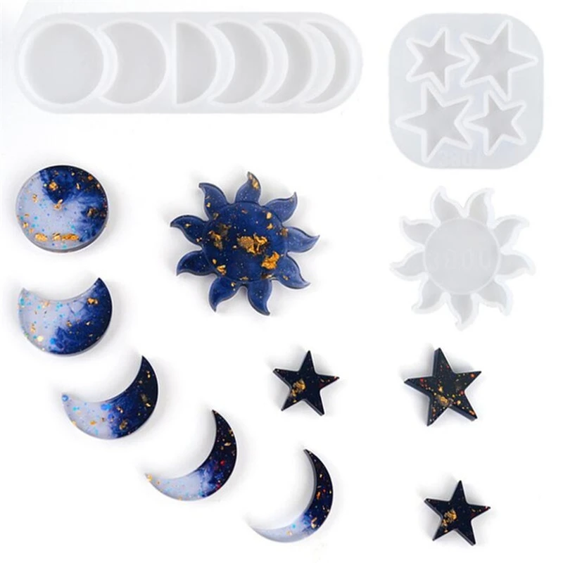 Star Sun Moon Silicone Resin Molds Jewelry Ornaments DIY Handmade Mold