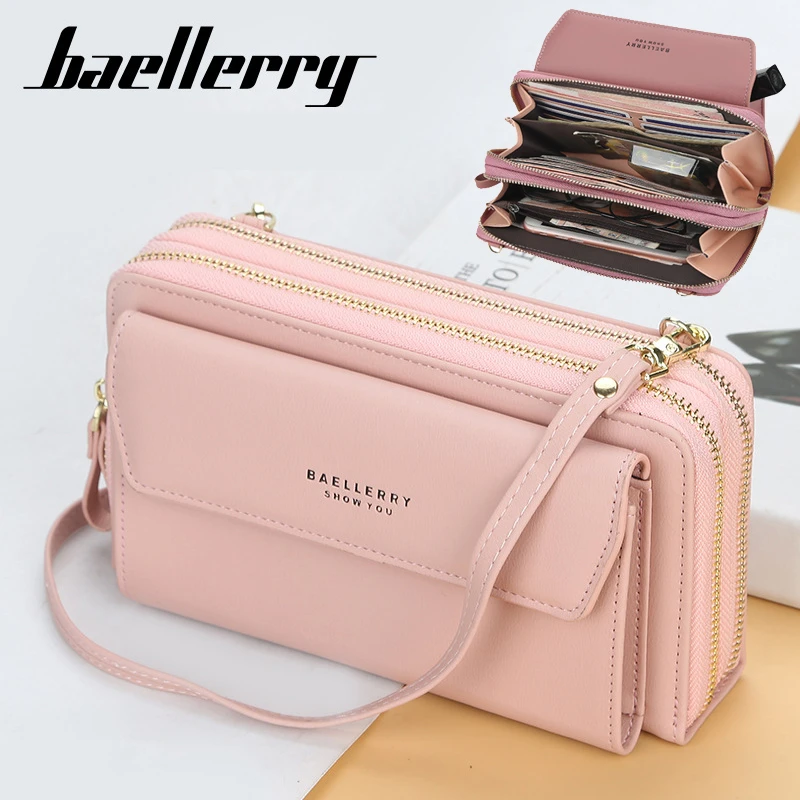 Baellerry Women Wallet Double Zipper Summer Female Shoulder Bag Top Quality Cell Phone Pocket Bags Fashion Crossbody Bags