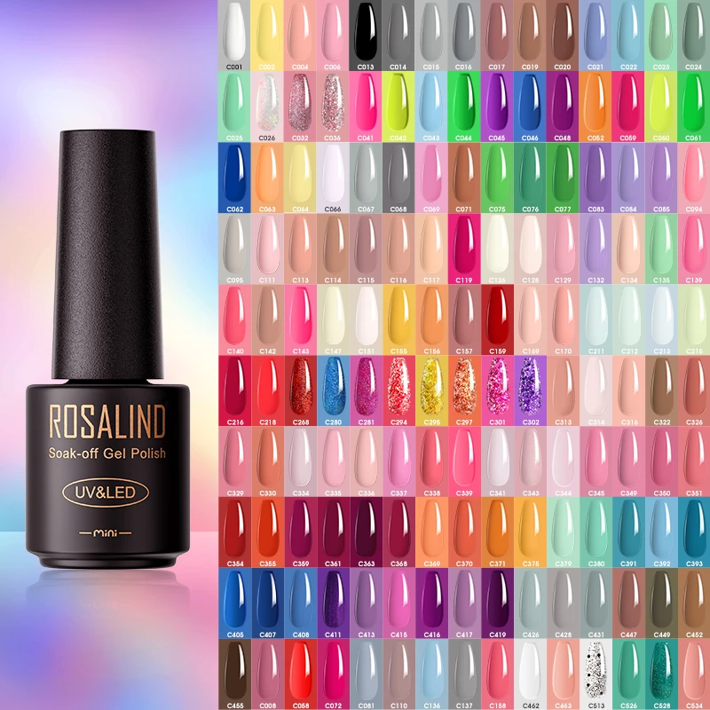 ROSALIND Gel Nail Polish Lamp All For Nails Art Manicure With Matt Base Top Coat Semi Permanant Gellak Nail Gel Polish Varnishes